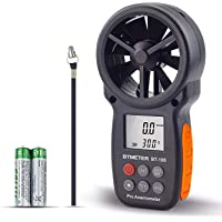 Los mejores  - BTMETER BT-100 Anemómetro Termómetro Digital de Pantalla LCD Medidor de Velocidad Viento Aire con Luz de Fondo MAX-MIN…